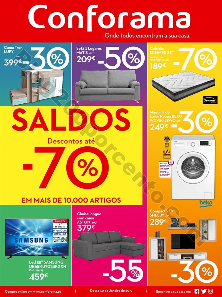 Antevisão Folheto CONFORAMA Saldos promoções de