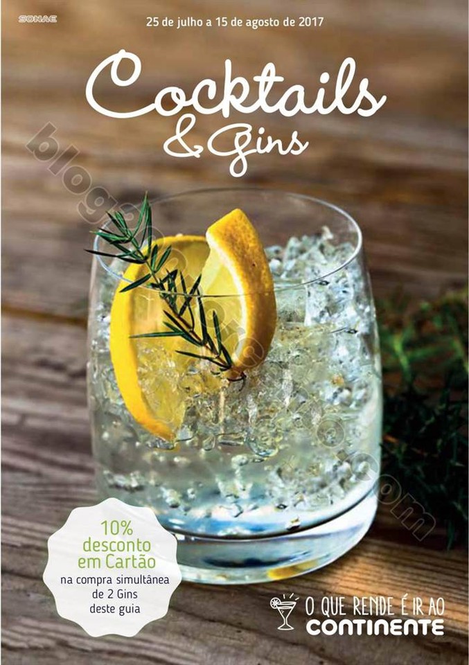 Antevisão Folheto CONTINENTE Cocktails de 25 julh