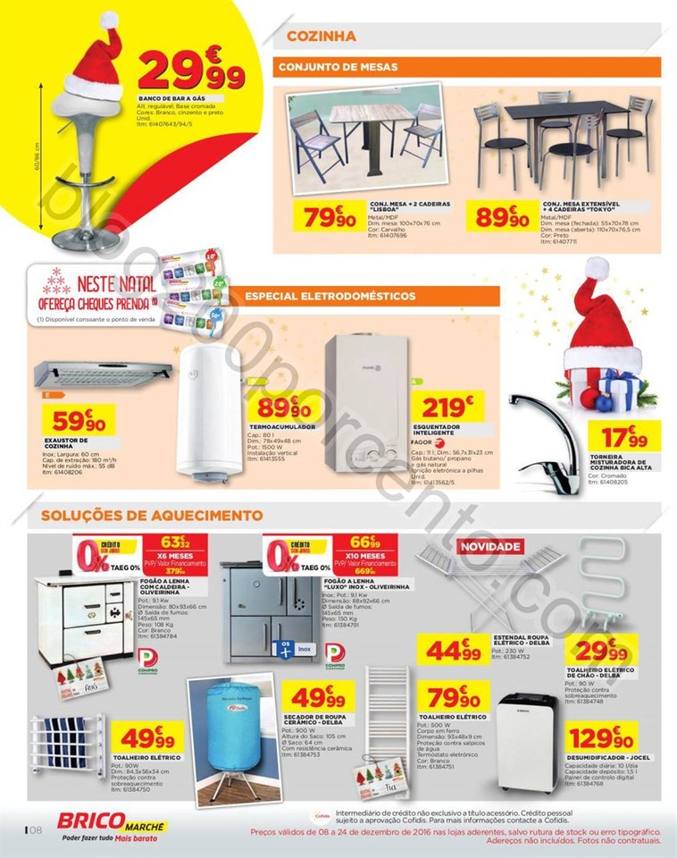 Novo Folheto BRICOMARCHÉ Promoções Natal de 8 a