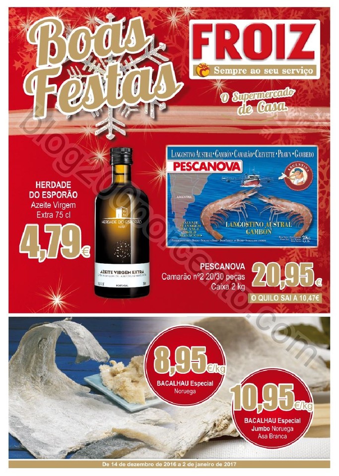 Novo Folheto FROIZ Promoções de 14 dezembro a 2 
