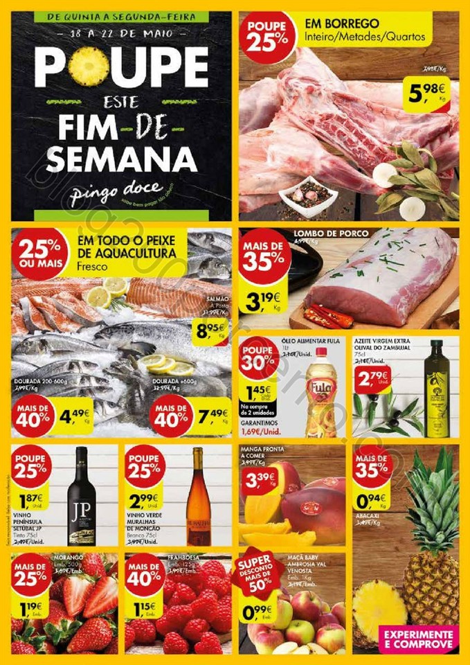 Antevisão Folheto PINGO DOCE Fim de semana de 18 