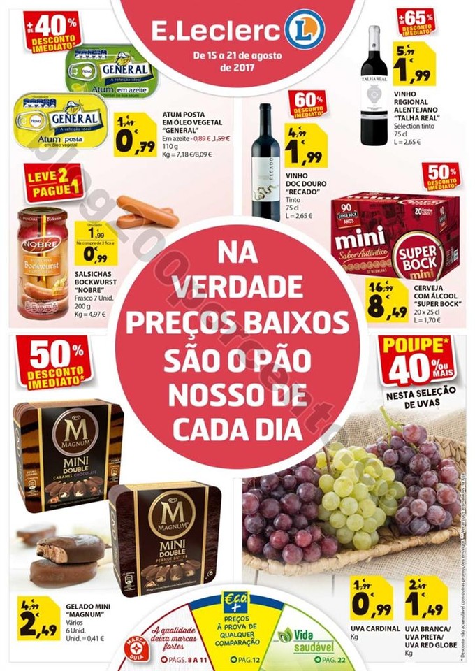 Antevisão Folheto E-LECLERC Promoções de 15 a 2