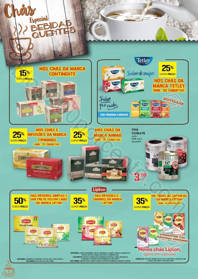 Antevisão folheto CONTINENTE Bebidas quentes de 1