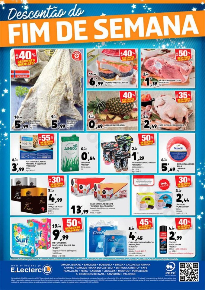 Antevisão Folheto E-LECLERC Fim de semana 24 a 26