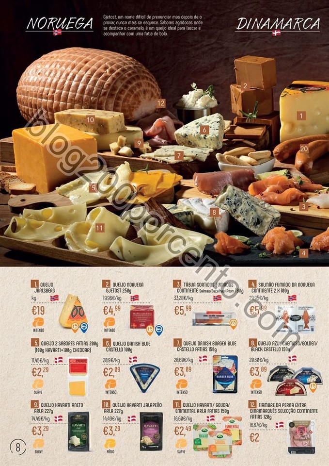 Novo Folheto CONTINENTE Queijos promoções de 4 a