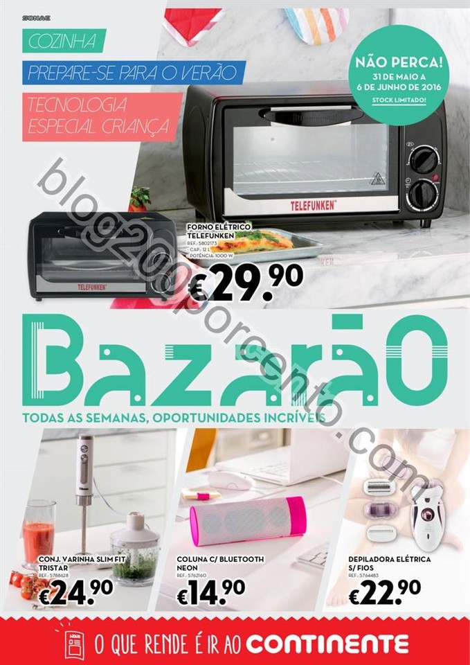 Antevisão Folheto CONTINENTE Bazarão promoções