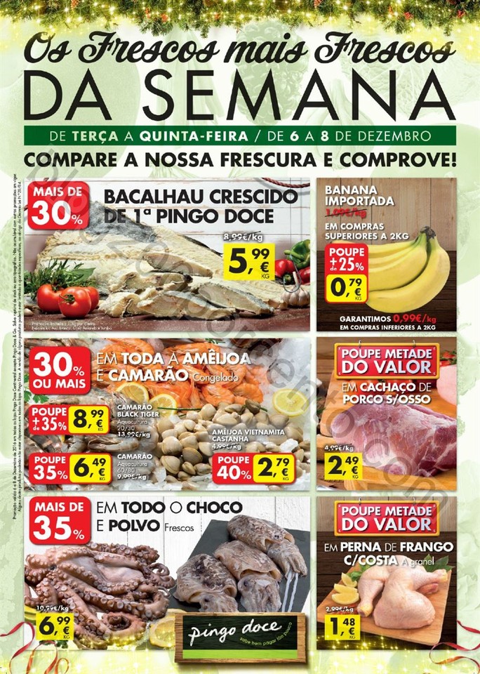 Antevisão Folheto PINGO DOCE Frescos de 6 a 8 dez