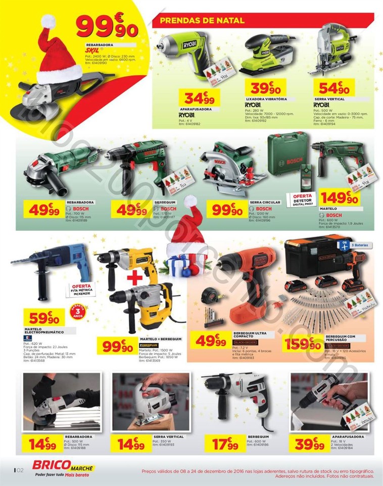 Novo Folheto BRICOMARCHÉ Promoções Natal de 8 a