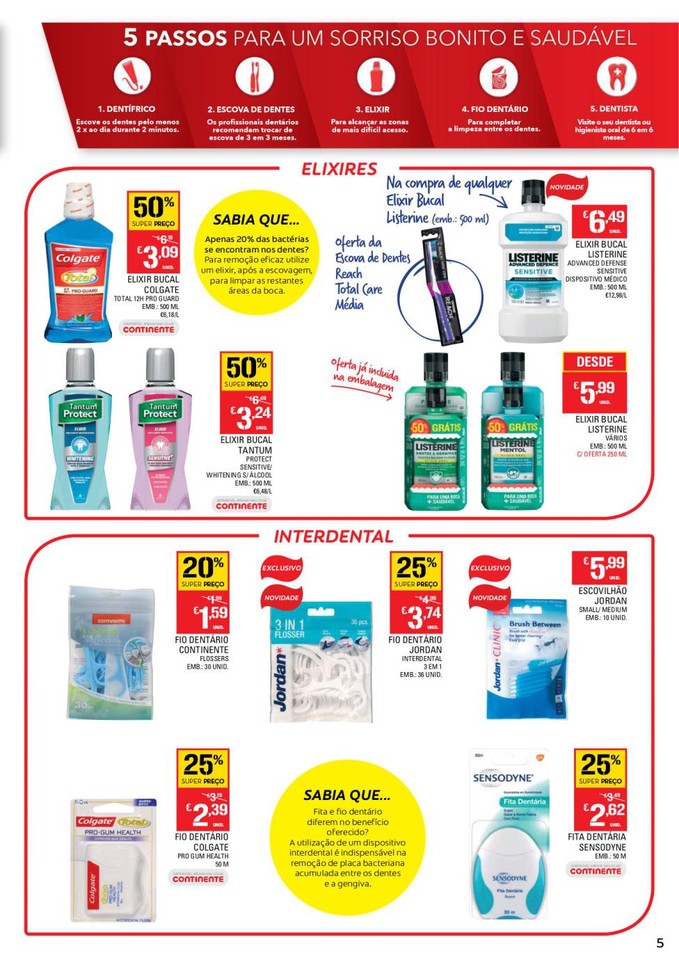 Antevisão folheto CONTINENTE Higiene oral 3 outub