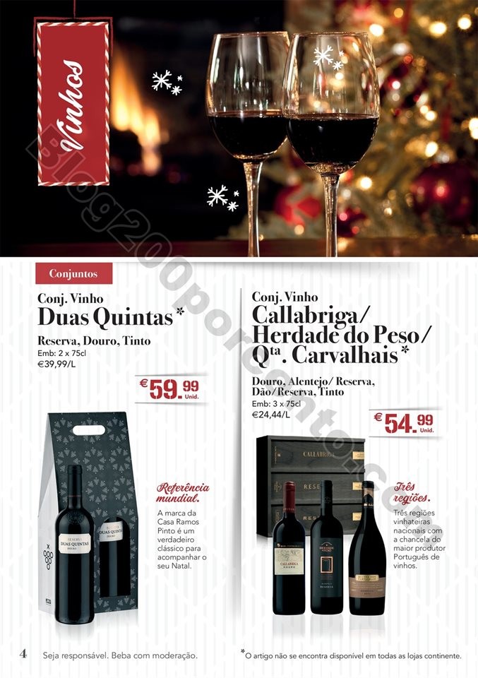 Antevisão Folheto CONTINENTE Natal bebidas Promo