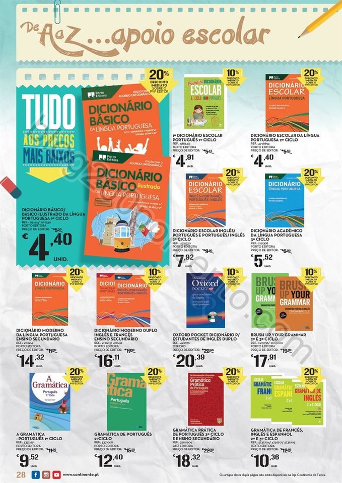 Antevisão Folheto CONTINENTE Regresso às aulas d