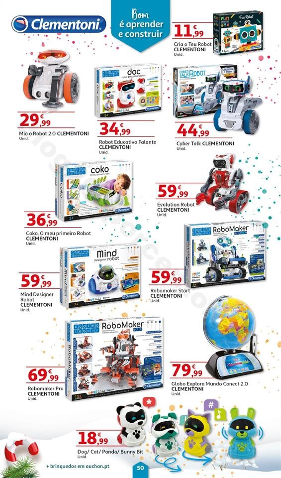 Folheto Brinquedos Natal AUCHAN Promoções de 8 n
