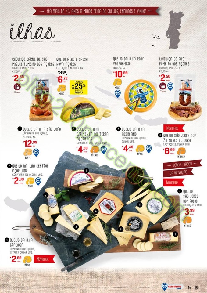 Antevisão Folheto CONTINENTE Feira queijos, enchi