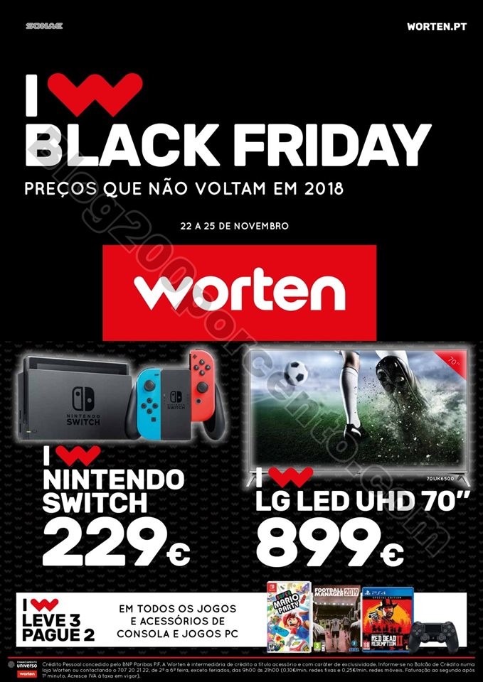 Antevisão Folheto WORTEN Black Friday promoções