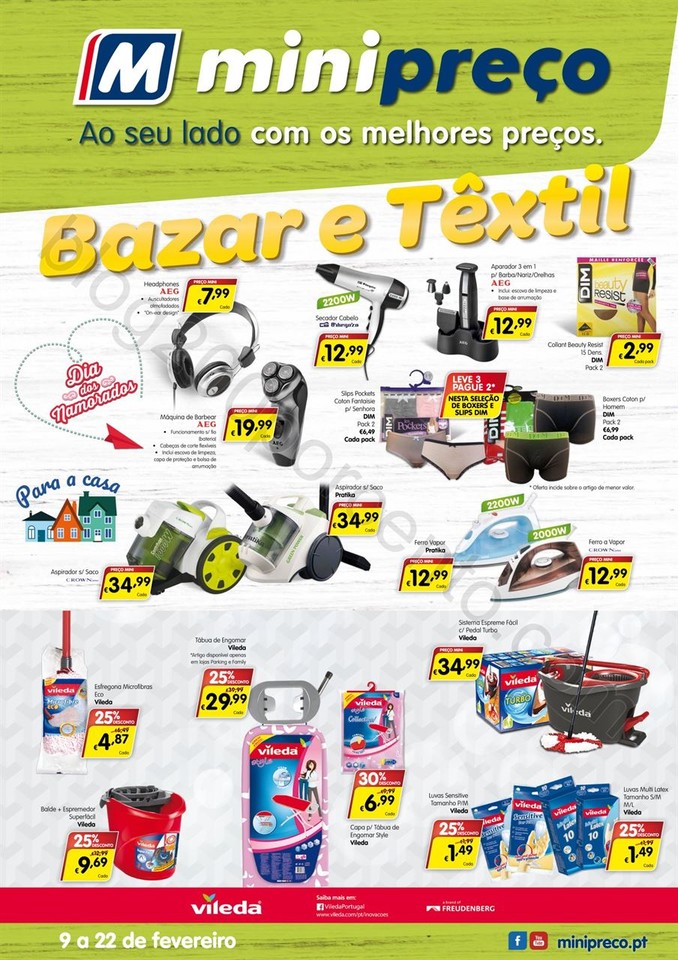 Novo Folheto MINIPREÇO Bazar promoções até 22 