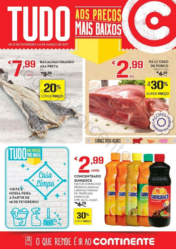 Antevisão Folheto CONTINENTE Açores de 21 fevere
