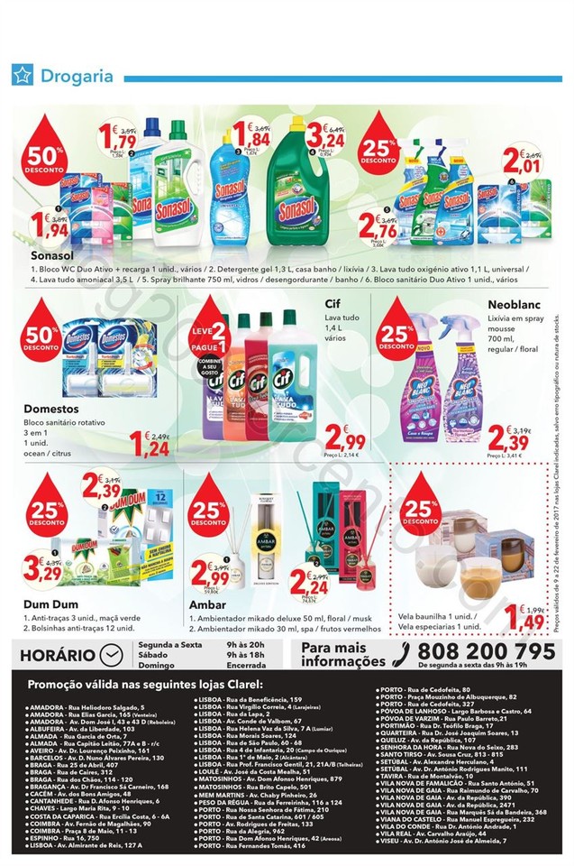 Antevisão Folheto CLAREL Promoções de 9 a 22 fe