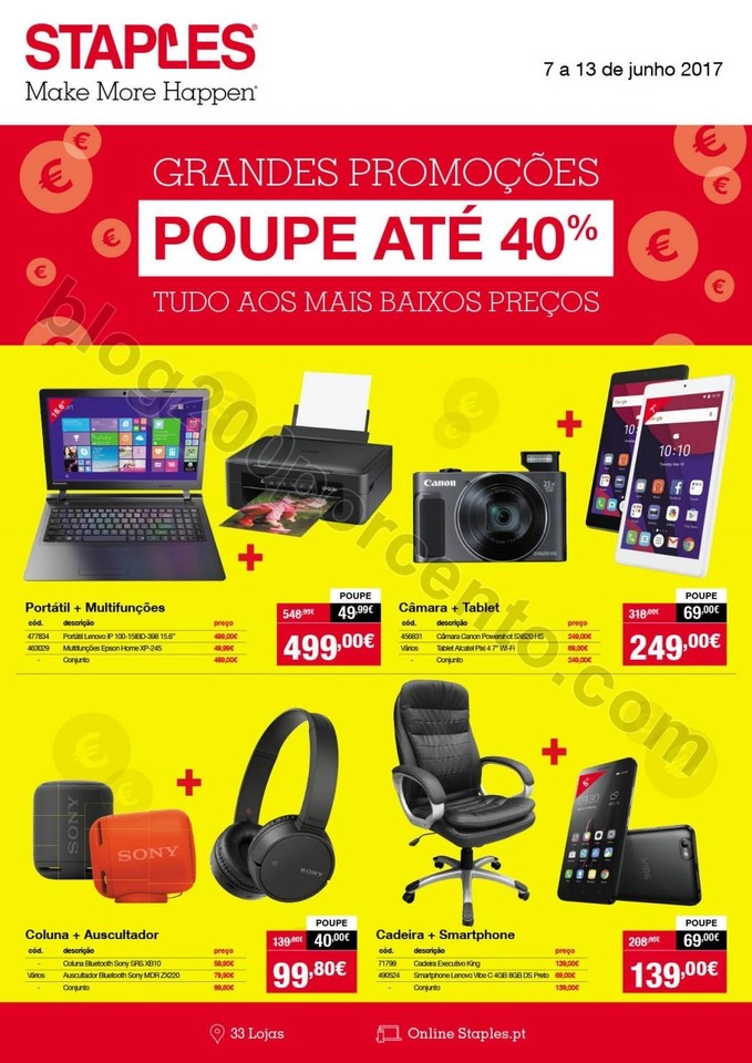Antevisão Folheto STAPLES Promoções de 7 a 13 j