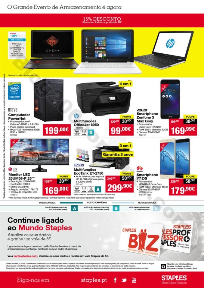 Antevisão Folheto STAPLES Promoções de 21 a 28 