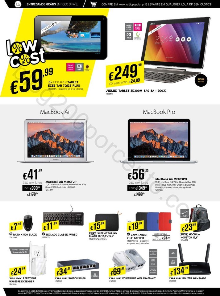 Antevisão Folheto RADIO POPULAR Low-Cost Promoç