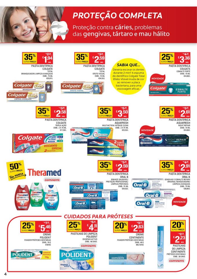 Antevisão folheto CONTINENTE Higiene oral 3 outub