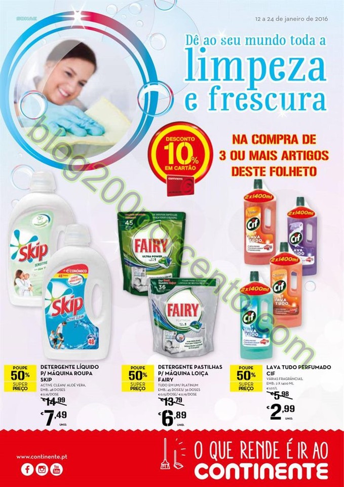 Antevisão Folheto CONTINENTE Limpeza de 12 a 24 j