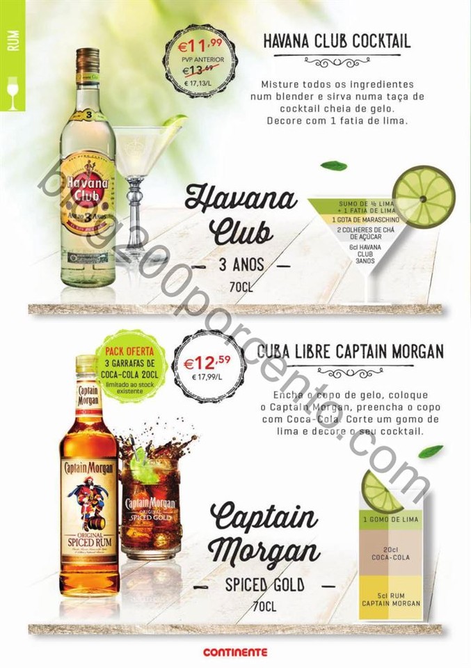 Antevisão Folheto CONTINENTE Cocktails &amp; Gins pro