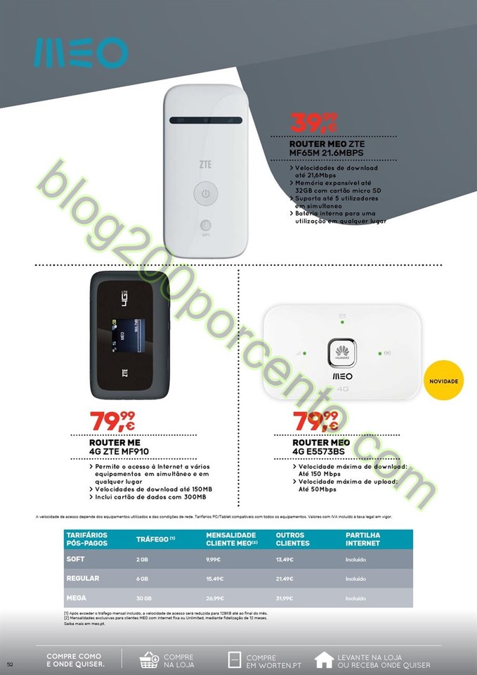 Novo Folheto WORTEN Mobile promoções até 31 mar