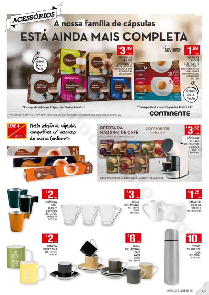 Antevisão Folheto CONTINENTE Bebidas Quentes prom