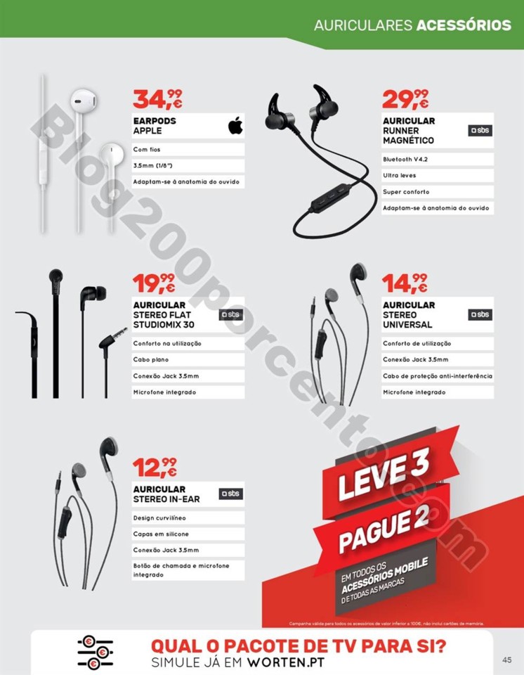 Antevisão Folheto WORTEN Mobile mundial promoçõ