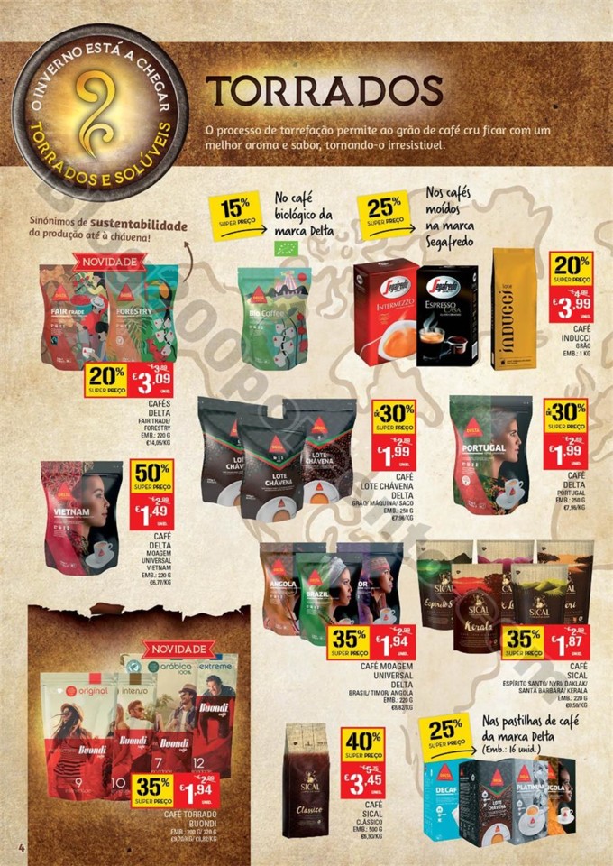 Antevisão folheto CONTINENTE Bebidas quentes prom