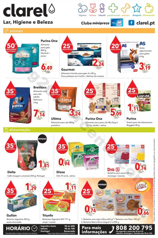 Antevisão Folheto CLAREL Promoções de 19 abril