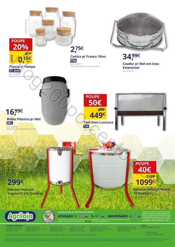 Antevisão Folheto AGRILOJA Apicultura promoções