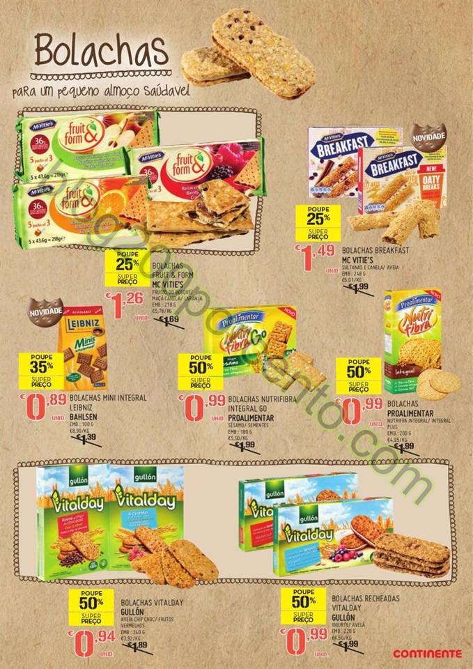 Antevisão Folheto CONTINENTE Extra Bolachas de 9 