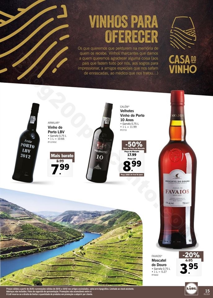 Antevisão Folheto LIDL Vinhos 28 janeiro a 10 fev