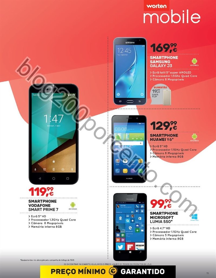 Antevisão Folheto WORTEN Mobile Promoções até 