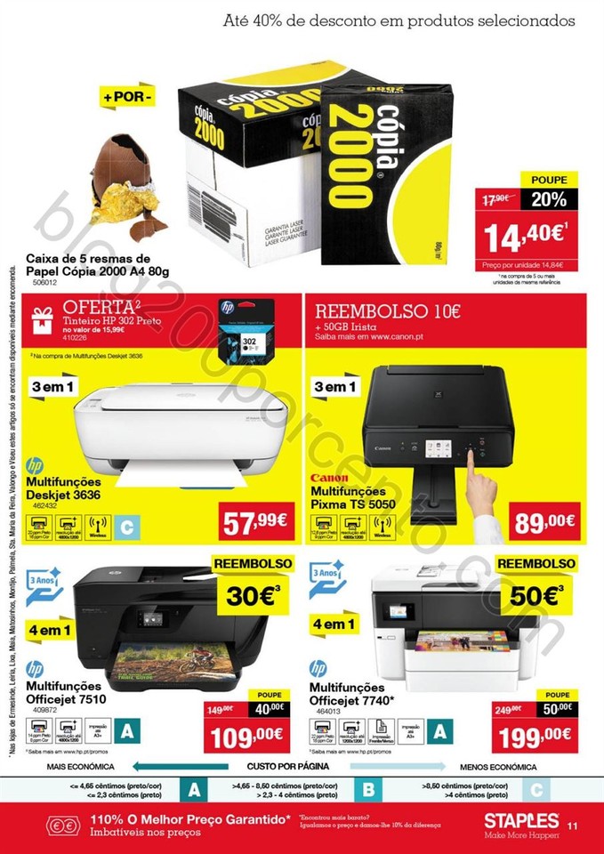 Antevisão Folheto STAPLES Páscoa promoções de 