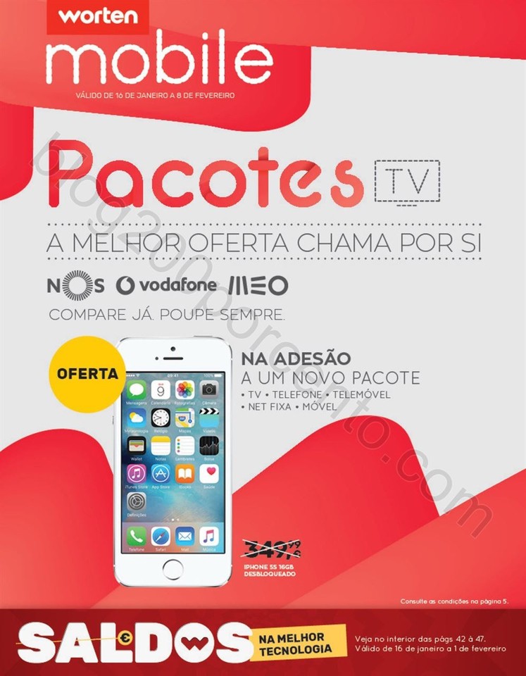 Novo Folheto WORTEN Mobile promoções até 8 feve