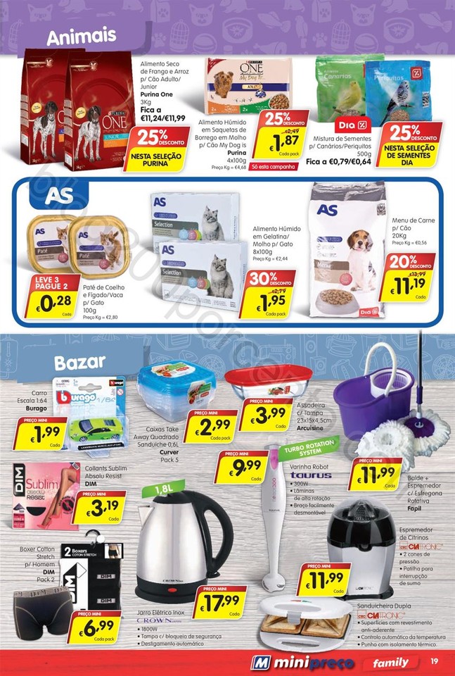 Antevisão Folheto MINIPREÇO Family de 13 a 19 ou