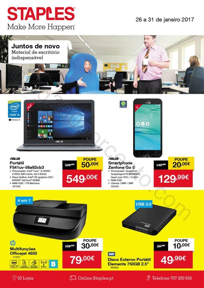 Antevisão Folheto STAPLES Promoções de 26 a 31 