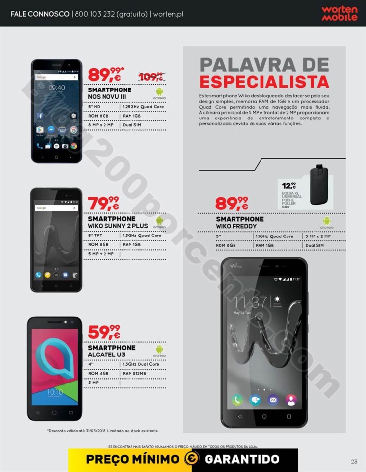 Antevisão Folheto WORTEN Mobile promoções de 15