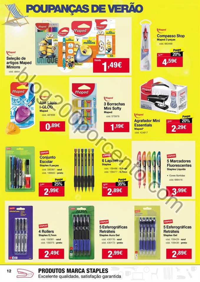 Antevisão Folheto STAPLES promoções de 28 julho