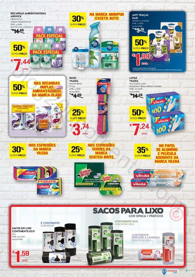 Antevisão Folheto CONTINENTE Limpeza promoções 