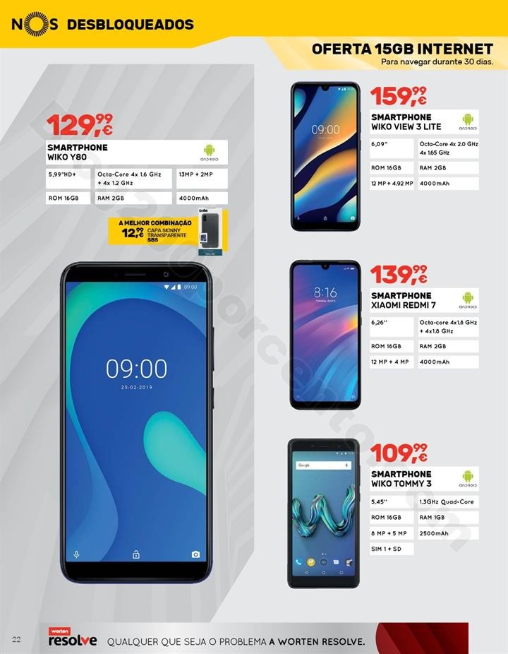 Antevisão Folheto WORTEN Mobile Promoções de 3 