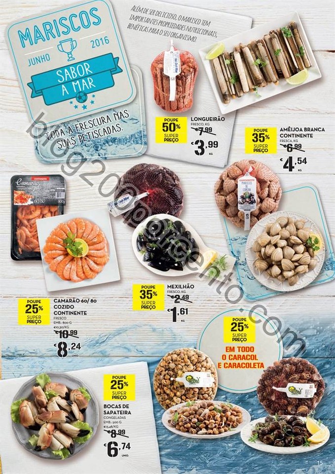 Antevisão Folheto CONTINENTE Cervejas e Mariscos 