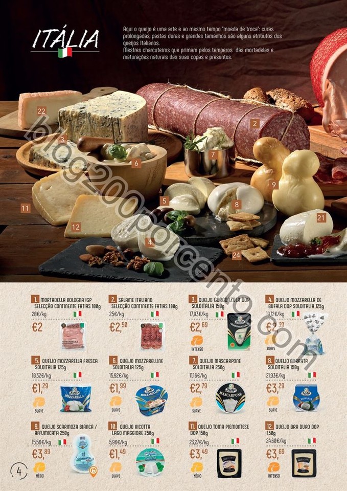 Novo Folheto CONTINENTE Queijos promoções de 4 a