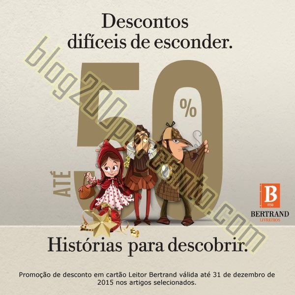 Até 50% de desconto BERTRAND Promoções Natal at