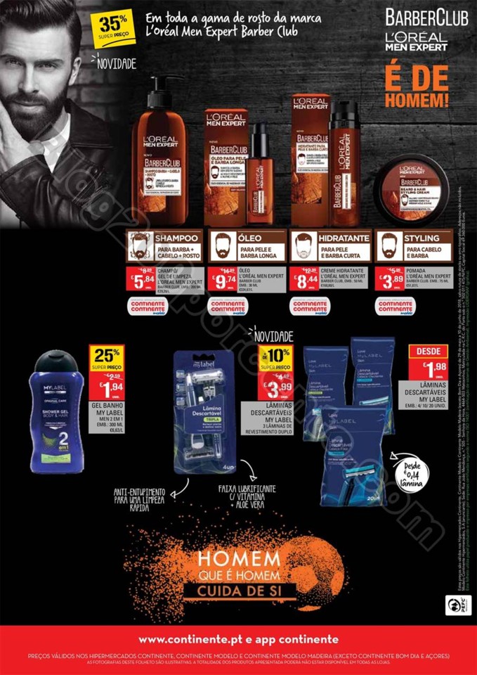 Antevisão Folheto CONTINENTE Homem promoções de