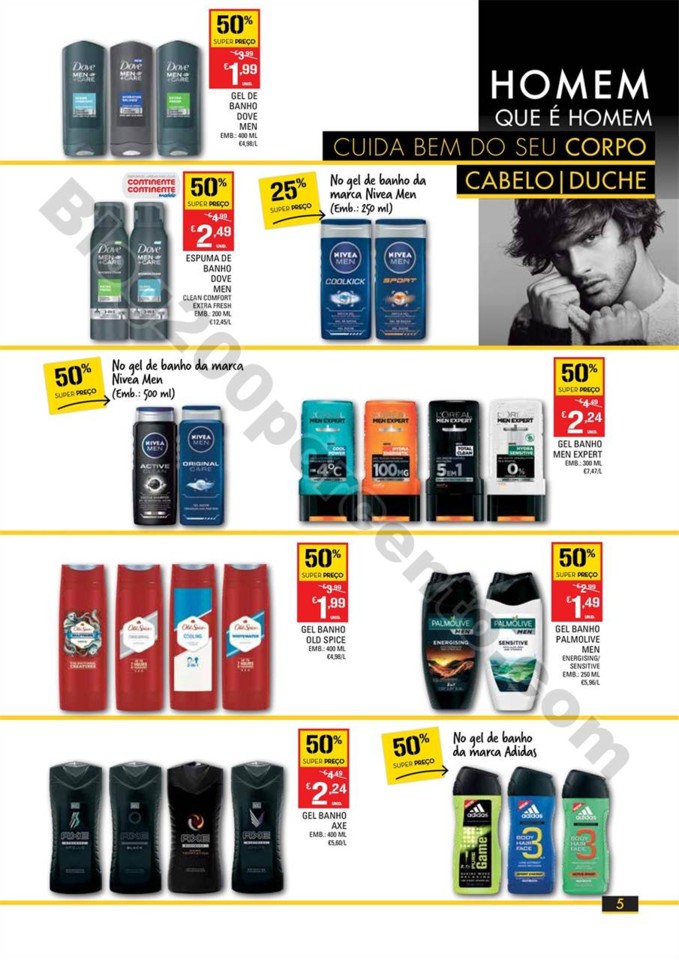 Antevisão Folheto CONTINENTE Homem promoções de