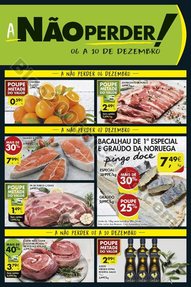 Antevisão fim de semana pingo doce 6 a 10 dezemb